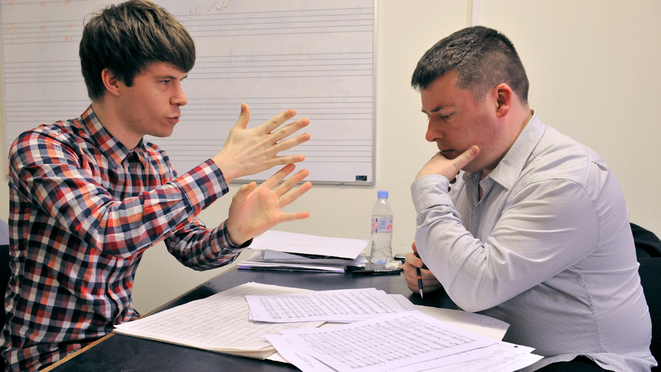 RCM composers in discussion